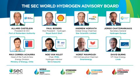 Press Release – Sustainable Energy Council Announces World Hydrogen Advisory Board of Industry Leaders